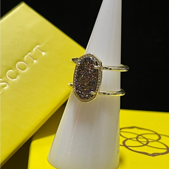 Kendra Scott Elyse Silver Ring Multi Drusy; Size 6; NWT; SOLD OUT @ Kendra Scott - Picture 4 of 8